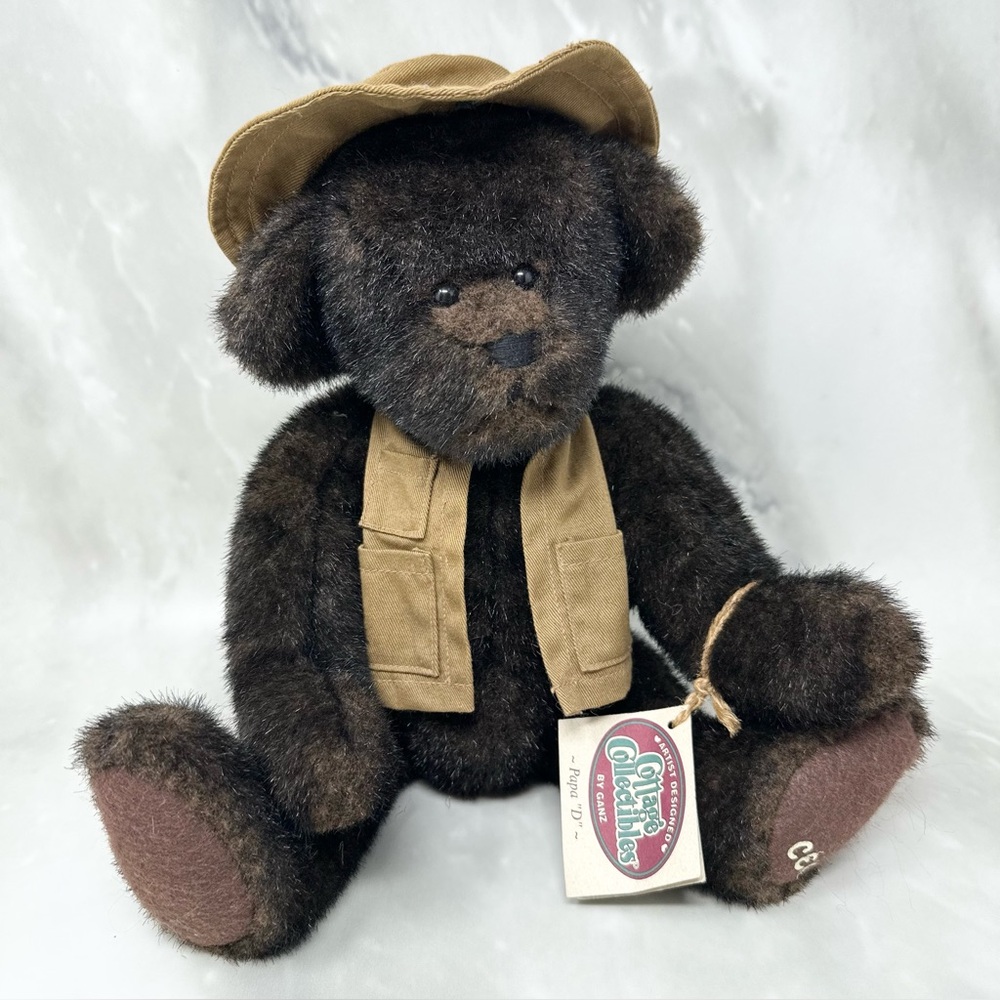 Vintage 90s Cottage Collectibles By GANZ '97 Carol E Kirby Papa 'D' Teddy Bear